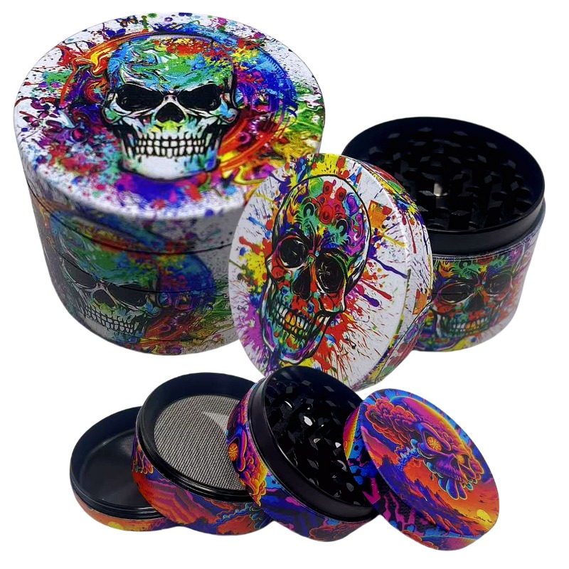 50mm Metal Skull Herb Grinder  - đánh giá và giá Kitchen Gadgets Gold