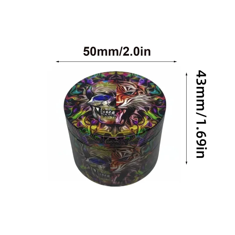 50mm Metal Skull Herb Grinder  - đánh giá và giá Kitchen Gadgets Gold