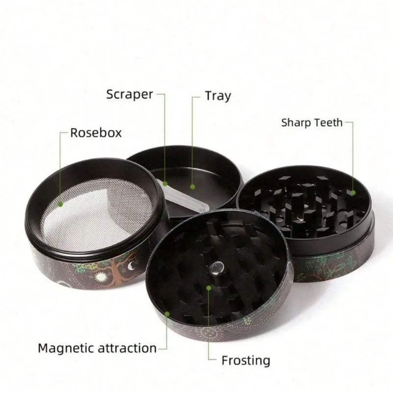 50mm Metal Skull Herb Grinder  - đánh giá và giá Kitchen Gadgets Gold