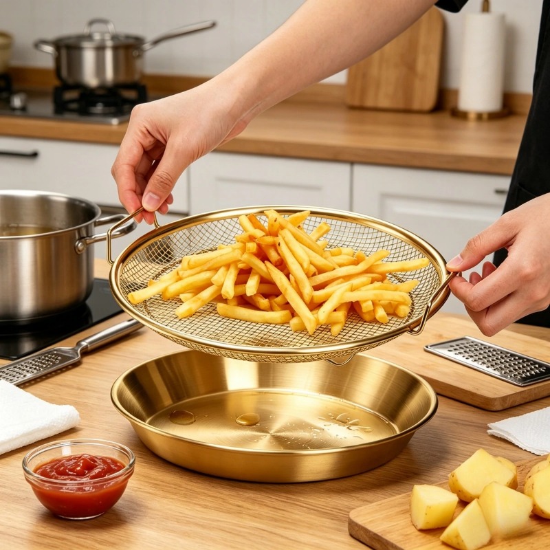 Gold Heavy Duty Deep Fryer Rac - đánh giá và giá Kitchen Gadgets Gold