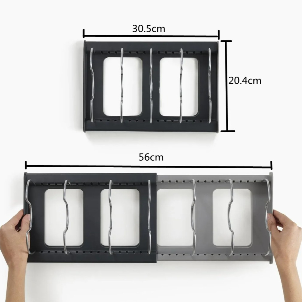 1Pc 7-grid Telescopic Pot Rack - đánh giá và giá Kitchen Gadgets Holder