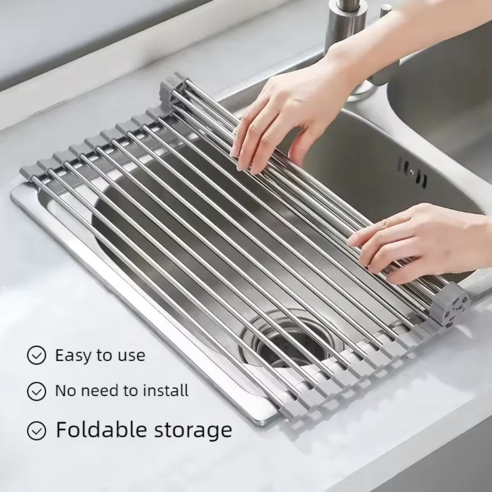 Rollable Foldable Stainless St - đánh giá và giá Kitchen Gadgets Holder