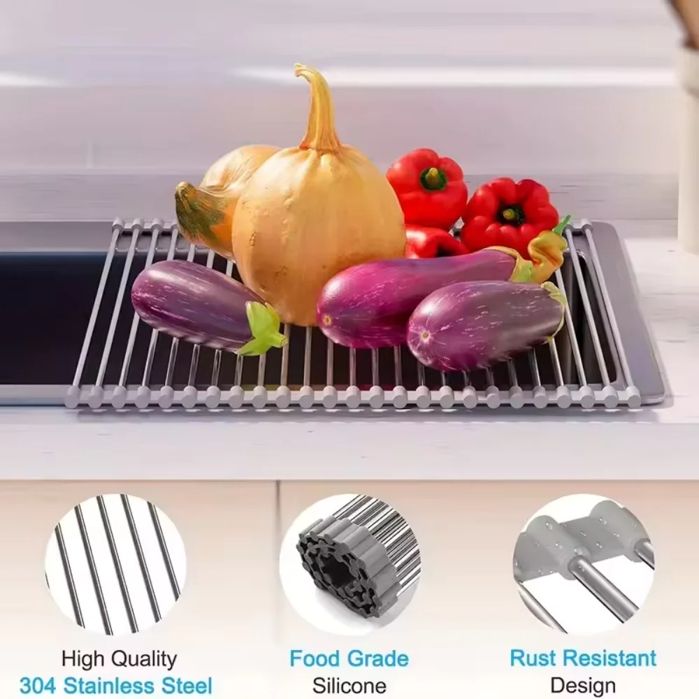 Rollable Foldable Stainless St - đánh giá và giá Kitchen Gadgets Holder