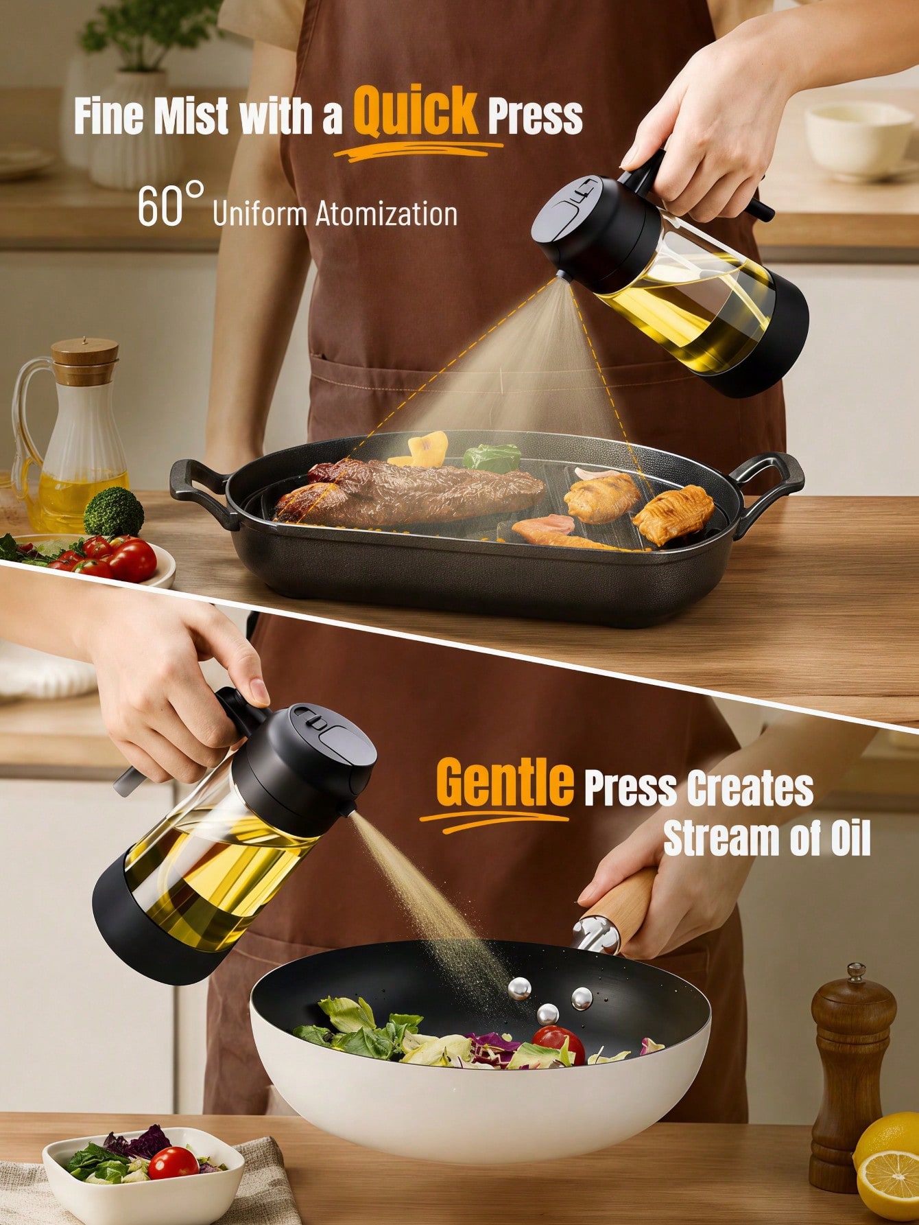 2PCS 2-In-1 Oil Sprayer & Pour - đánh giá và giá Kitchen Gadgets To Have