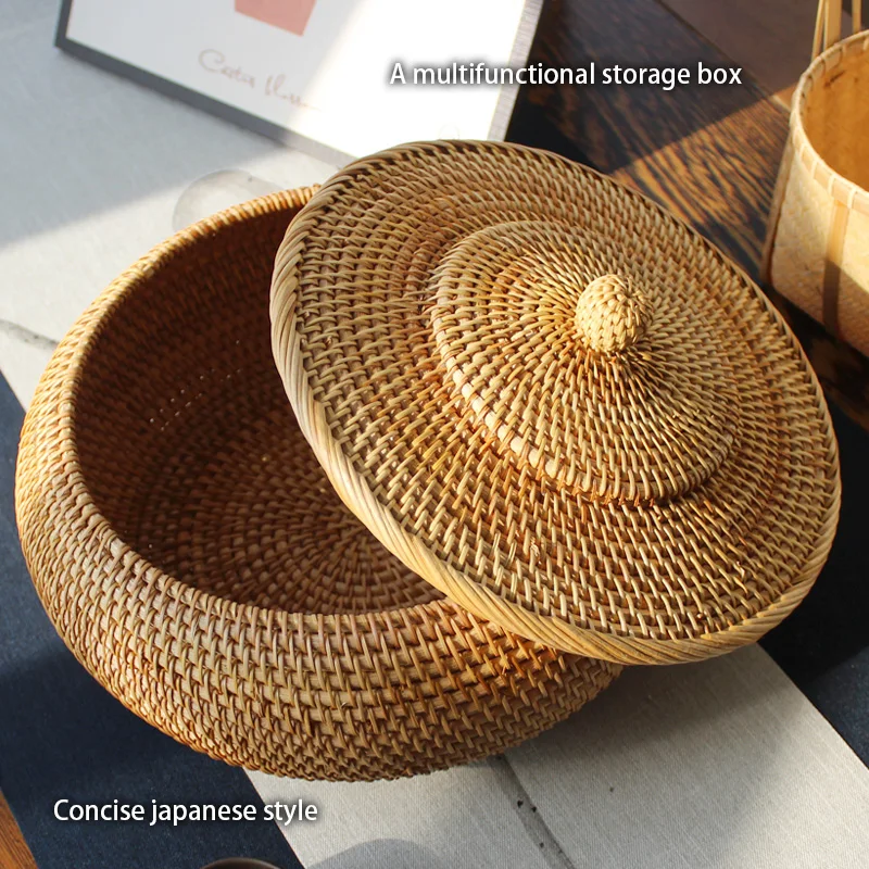 Handwoven Rattan Storage Box W - đánh giá và giá Kitchen Gadgets In Japan